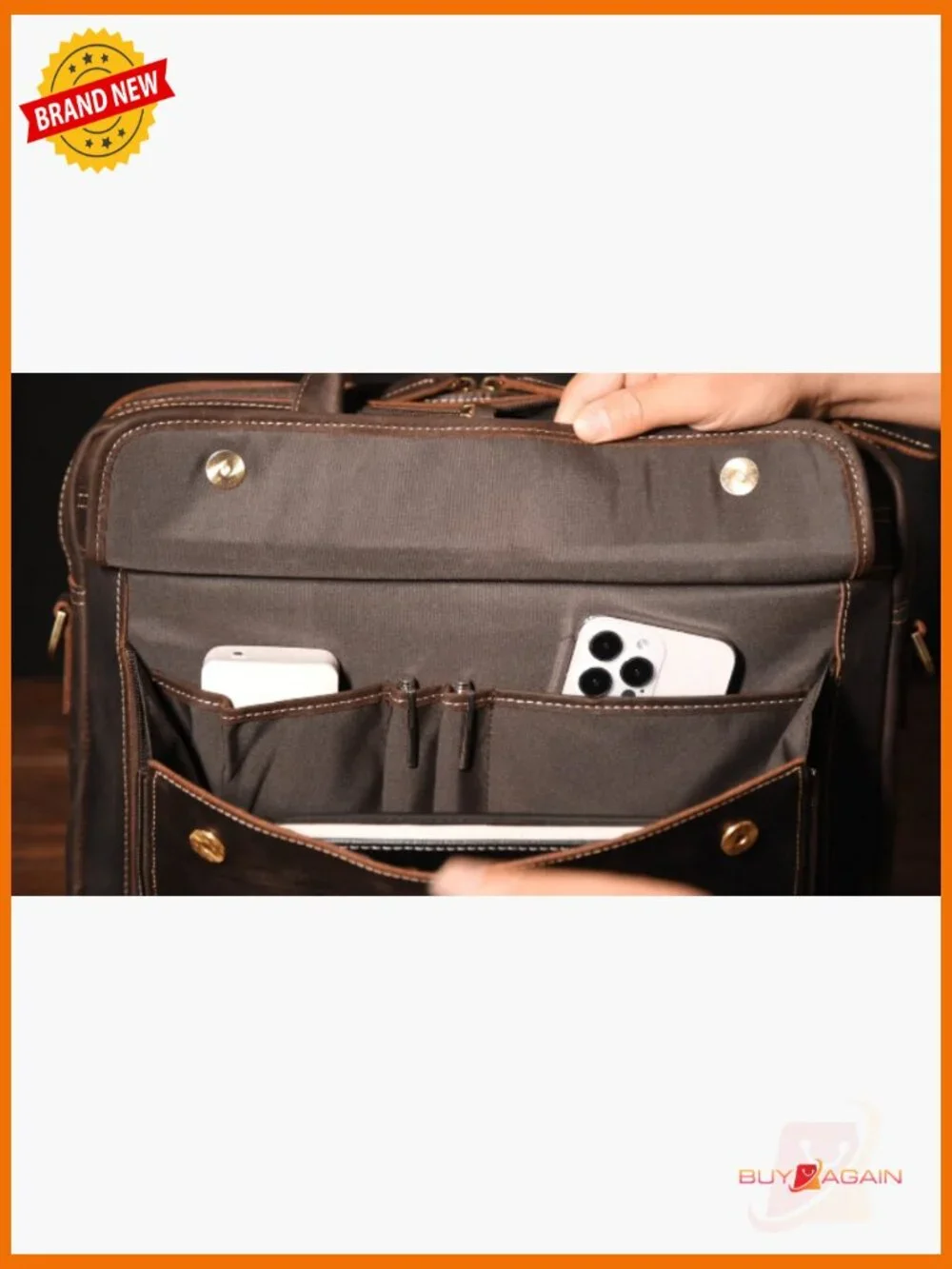 Leather Briefcase 15.6